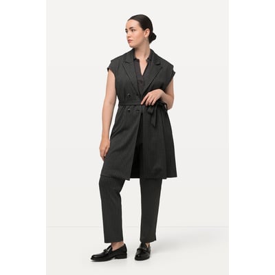 Gilet à rayures, col à revers ULLA POPKEN