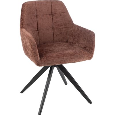 Chaise lounge  en acier et tissu aspect velours confortable RECOLLECTION