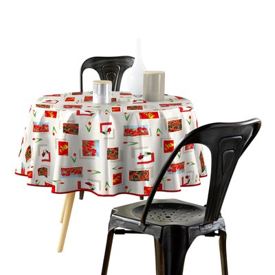 Nappe ronde Tulipes DOUCEUR D'INTÉRIEUR