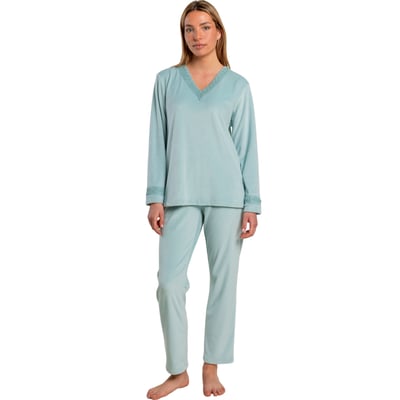 Pyjama velours pantalon top manches longues Luxury Guipure ADMAS