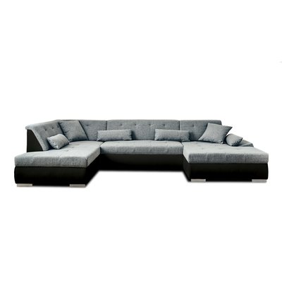 Canapé d'Angle Convertible en Simili/Tissu 7 places - VERMONT LISA DESIGN