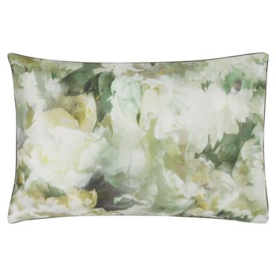 Taie d'oreiller imprimée en percale de coton, FLEURS DE JOUR CELADON DESIGNERS GUILD