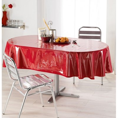 Toile cirée nappe de protection Ovale DOUCEUR D'INTÉRIEUR