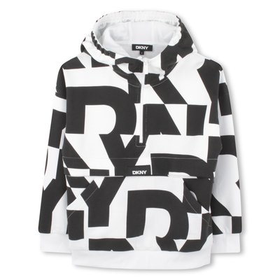 Sweat-shirt à capuche en coton DKNY