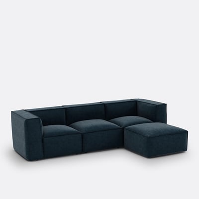 Puf modulable de terciopelo con textura, Seven LA REDOUTE INTERIEURS