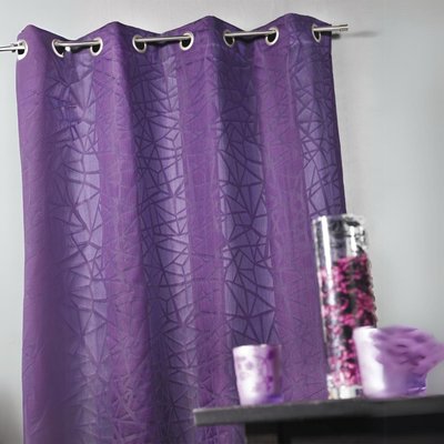 Rideau en jacquard à imprimés et à rayures verticales HOME MAISON