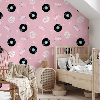 Papier peint disque bébé HEXOA