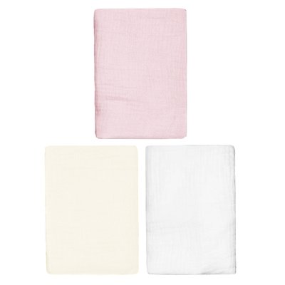 Lot de 3 Draps housses couffin en gaze de coton JEANNE SEVIRA KIDS