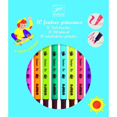 10 feutres pinceaux Pop DJECO