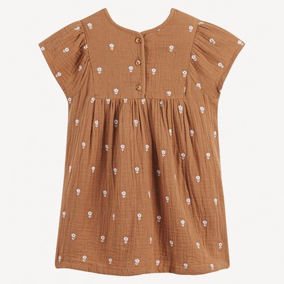 Ausgestelltes Kleid aus Baumwollgaze, kurze Ärmel LA REDOUTE COLLECTIONS