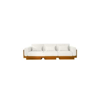 Canapé 3 places en bouclette outdoor Iroko, Georges Le Confortable GABRIELLE PARIS