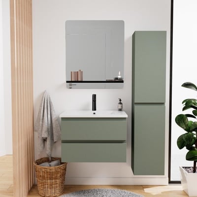 Meuble simple+robinet+miroir+colonne SORRENTO MOB IN