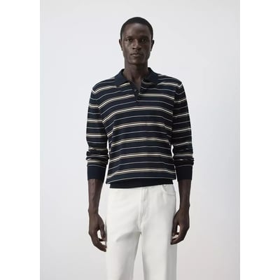 Polo 100 % coton maille fine à rayures MANGO MAN