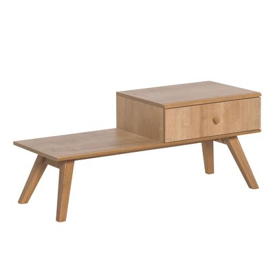 Banc avec tiroir et coussin - L100 x H43 x P40 cm CALICOSY
