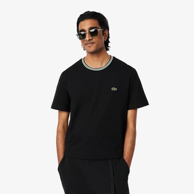 T-shirt regular fit coton col côtelé LACOSTE