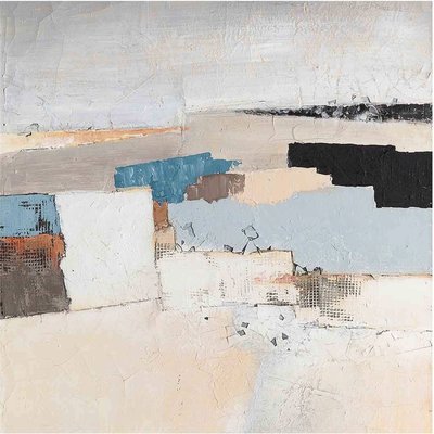 Peinture abstraite horizon  sur toile artisanale RECOLLECTION