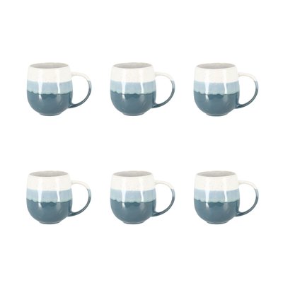 Lot de 6 mugs en grès 44cl, RIGA NOVASTYL