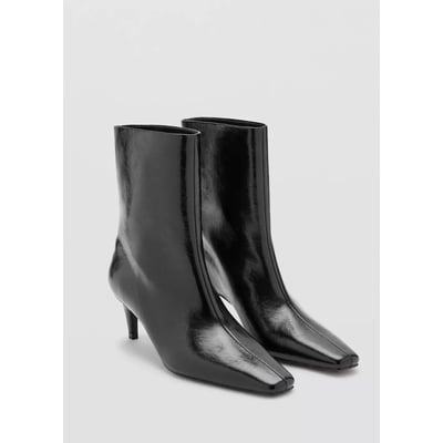 Bottines talon bout carré MANGO