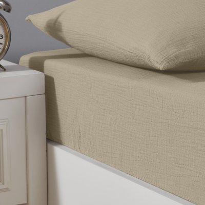 Drap housse en gaze de coton bonnet 30 cm LOFT SENSEI MAISON