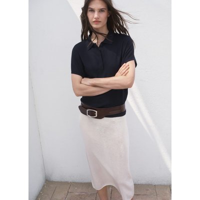 Pull-over col polo manches courtes MANGO
