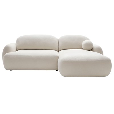 Canapé d'Angle Convertible en Tissu bouclette 4 places - BERENICE LISA DESIGN
