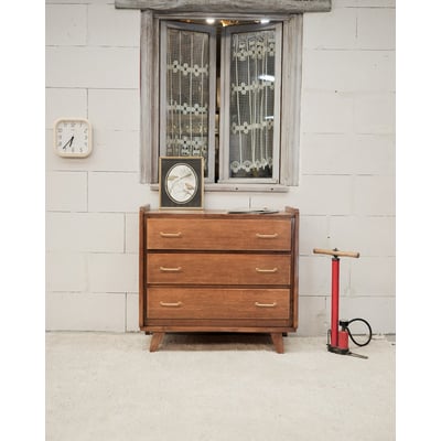 Commode aux poignées dorées Olga N°1094 - Bon état DEBONGOUT