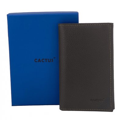 Porte papiers cuir de vachette anti-RFID Siglé CACTUS