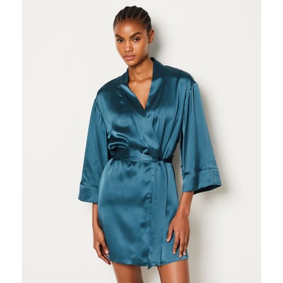 Robe De Chambre/Peignoir Etam En Jersey - Taille 38 - Gris - Occasion Très Bon État