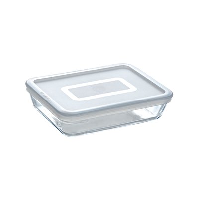 Cook & Freeze - Plat rectangulaire en verre avec couvercle spécial congélation compatible "air fryer" (friteuse à air chaud) PYREX