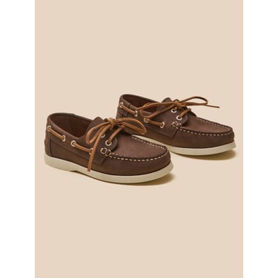 Chaussures bateau en cuir CYRILLUS