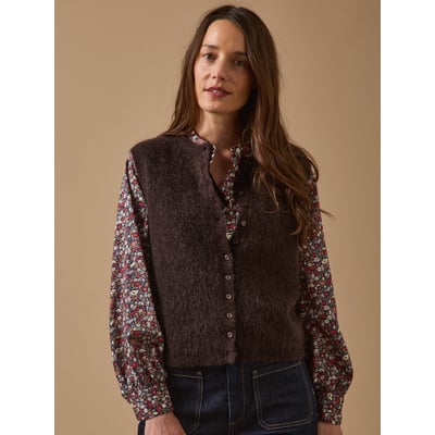 Gilet sans manches  laine et mohair CYRILLUS