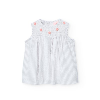 Robe en coton avec imprimé rayures BOBOLI
