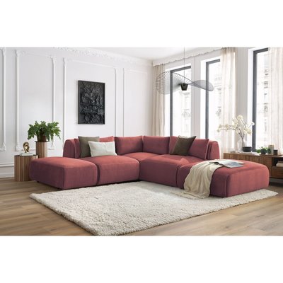 Canapé modulable 5 places en velours, JEANNE BOBOCHIC