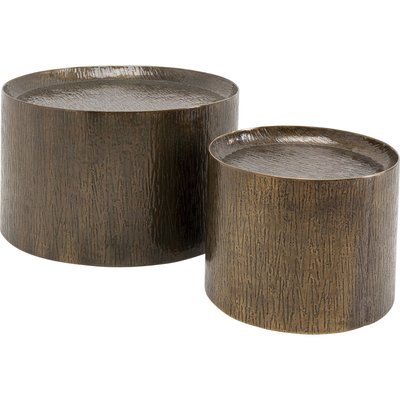 Lot de 2 tables basses rondes, CASABLANCA KARE DESIGN