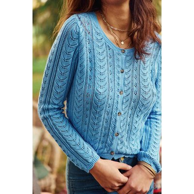 Cardigan col rond maille ajourée, MAELYS LA PETITE ETOILE