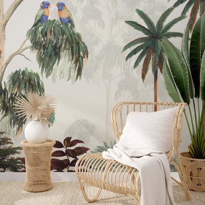 Papier peint panoramique et forêt tropicale avec eucalyptus - 425x260 cm (l x h) LA TOUCHE ORIGINALE