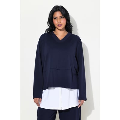 Sweat-shirt, col en V et manches longues ULLA POPKEN