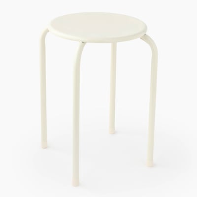 Tabouret empilable, 30xH45 cm, en métal MONOPRIX