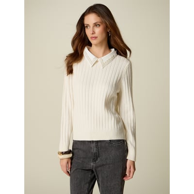 Pull avec col bijou OLTRE