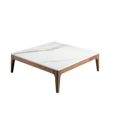 Table basse en verre imitation marbreet ANGEL CERDA