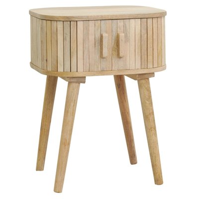 Table de nuit en bois de manguier lamé AUBRY GASPARD