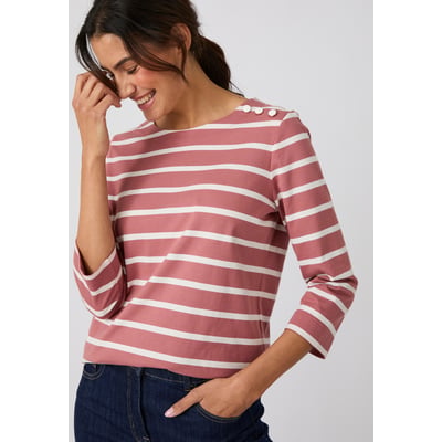 T-shirt rayé pur coton DAMART