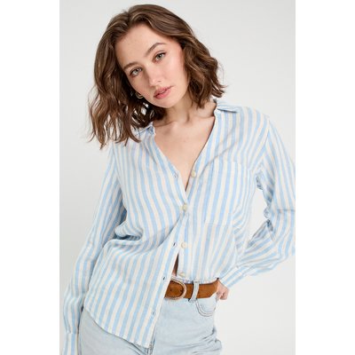 Chemise manches longues contenant du lin CACHE CACHE