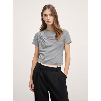 T-shirt à micro rayures en jersey de viscose MOTIVI