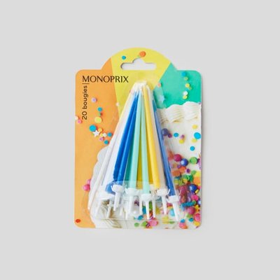 20 bougies mini fleurs MONOPRIX MAISON