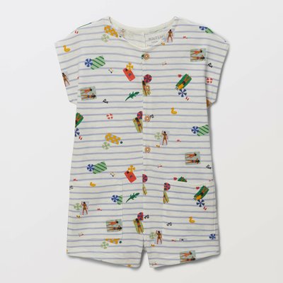 Combinaison courte imprimée en coton BIO GOTS BOUT'CHOU