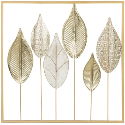 Metal Wall Décor Metal Or HOMCOM