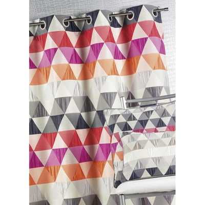 Rideau jacquard motif triangles HOME MAISON