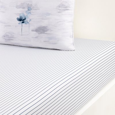 Drap housse en satin de coton lavé, L SHADOW LACOSTE HOME