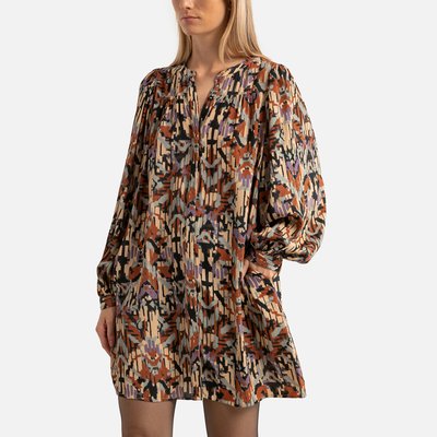 Robe courte imprimée, manches longues SEE U SOON